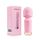 Mini Starke Massagestab, Silikon Massagegerät mit 10 Vibrationsmodi, Wasserdichte Wiederaufladbare Tragbare Klein Vibrations Massager, Leises Kabelloser Handmassagegerät, Geschenk für Frauen Rosa