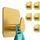 4smile Klebehaken oval - Handtuchhalter ohne Bohren - 6er Set Goldene
