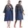 Hiturbo Surf Handtuch Poncho Umziehhilfe - Herren und Damen Changing Robe badeponcho Umkleidehilfe Surfen Strand Grau/Marineblau