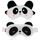 my novel things Augenmaske Kühlend, Panda Schlafmaske 2 Stück, Schlaf Entspannungs, Augenmaske mit Gel Kühlmask Für Heiße Kältetherapie Geschwollene und Müde Augen