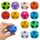 12 Stück Fußball Spinner Fingerspitzen Spielzeug, Drehbare Stressbälle für Kinder und Erwachsene, 3,5 cm Mini Football Stress Relief Spielzeug