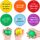 Koogel 6 Stück Stressball Erwachsene,Motivierende Anti Stress bälle Lustige Quetschball Squeeze Bälle Spielzeugball zur Linderung von Angst und Wut als Geschenk Mitgebsel Kindergeburtstag