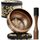 Silent Mind Klangschale Ø10 cm Bronze – Handgefertigtes Komplett-Set mit Kissen und Klöppel, für Anfänger geeignet, klarer stabiler Klang, ideal für Meditation und Achtsamkeit