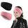 Stirnband Damen Sport Ohrenschutz für Damen und Herren - Winter/Frühling/Herbst Sport Haarband Elastisch Ohrenwärmer Kopfband für Jogging Laufen Wandern Fahrrad - 2er Set (Schwarz+Rosa)