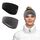 Stirnband Ohrenschutz für Damen und Herren - Winter/Frühling/Herbst Sport Haarband Elastisch Ohrenwärmer Kopfband für Jogging Laufen Wandern Fahrrad - 2er Set (Schwarz+Grau)