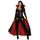 Dreamgirl Erwachsenenkostüm Vampir für Damen, moderner Gothic-Stil, weiblicher Vampir, Prinzessin der Dunkelheit, Halloween-Kostüm, Schwarz/Rot, L