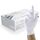 UNIGLOVES White Pearl Nitril-Untersuchungshandschuhe - vielseitig einsetzbar, puderfreie und latexfreie Einweghandschuhe - Box mit 100 Handschuhen, Weiß, Groß (GP0024)