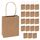 Idena 60058 - Papiertüten, 20 Stück, 12 x 5 x 15 cm, Geschenktüten, Kraftpapier Tüten, Basteltüten zum Verzieren und Verschenken, Braun