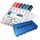 Staedtler Lumocolor 351 WP6 Whiteboard-Marker, Rundspitze ca. 2 mm Linienbreite, Set mit 6 Farben (1 Etui + Whiteboardschwamm)