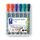 STAEDTLER Flipchart Marker Lumocolor, Keilspitze ca. 2,0 - 5,0 mm Linienbreite, lange Lebensdauer, nachfüllbar, geruchsarm, hohe Qualität Made in Germany, Set mit 6 Farben, 356 B WP6, 1 Stück