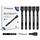 maxtek Whiteboard Stifte, 6 stücke-Schwarz Magnetische, Trocken Abwischbare Marker, Whiteboard Marker mit Feiner Spitze, Folienstift Abwischbar Geruchsarmer Erase Marker mit Radiergummi