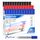 maxtek Whiteboard Marker, Whiteboard Stifte Abwischbar, Rundspitze ca.2-3mm Linienbreite, Set mit 3 Farben hohe Qualität Tinte, Zubehör für Schule, Büro, Zuhause (12 rot +12 blau + 12 schwarz)