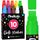 Chalkola Fenstermarker, 15 mm, Jumbo, 3-in-1-Feder mit 28 g Tinte, 10 Stück, Neonkreidestifte, geliebt von Lehrern, Kindern, Künstlern, Unternehmen, Verwendung auf Kreidetafeln, Tafeln, Glas, Bistro