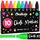 Chalkola Kreidestifte für Tafel Abwaschbar, 10 Kreidestifte Neon 10 mm 3-in-1-Breitspitze - Kreide Stift für Fenster, Tafel, Whiteboard & als Glasstift - Chalk markers für Erwachsene & Kinder