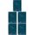 BRUNNEN Collegeblock Premium Student Colour Code | A4, Lineatur 28, 80 Blatt, denim (A4 (Packung mit 5))