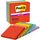 Post-it Super Sticky Notes Playful Collection, 6 Blöcken, 90 Blatt pro Block, 76 mm x 76 mm, Rot, Orange, Gelb, Grün, Blau, Violett - Extra-stark klebende Notizzettel für To-Do-Listen und Erinnerungen