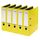 VON Leitz 5er Pack Ordner A4, Karton mit Kunststoffeinband, 80 mm Rückenbreite, Für 600 Blatt, FSC-zertifizierter Karton, Für Schule, Studium & Haushalt, Gelb, 10551015