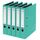 VON Leitz 5er Pack Ordner A4, Karton mit Kunststoffeinband, 50 mm Rückenbreite, Für 350 Blatt, FSC-zertifizierter Karton, Für Schule, Studium & Haushalt, Mintgrün, 10561051