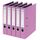 VON Leitz 5er Pack Ordner A4, Karton mit Kunststoffeinband, 50 mm Rückenbreite, Für 350 Blatt, FSC-zertifizierter Karton, Für Schule, Studium & Haushalt, Violett, 10561067