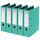 VON Leitz 5er Pack Ordner A4, Karton mit Kunststoffeinband, 80 mm Rückenbreite, Für 600 Blatt, FSC-zertifizierter Karton, Aktenordner, Für Schule, Studium & Zuhause, Mintgrün, 10551051