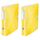 Leitz Qualitäts-Ordner 180° Active WOW, A4, Schmal, Abgerundeter Rücken, 6,5 cm breit, Gummibandverschluss, Leichtes Polyfoam, Plastik-Ordner, WOW Serie, Gelb, 11070016 (Packung mit 2)