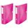 Leitz Qualitäts-Ordner 180° Active WOW, A4, Breit, Abgerundeter Rücken, 8,2 cm breit, Gummibandverschluss, Leichtes Polyfoam, Plastik-Ordner, WOW Serie, Pink, 11060023 (Packung mit 2)