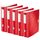 Leitz Qualitäts-Ordner 180° Active WOW, 5er Pack, A4, Breit, abgerundeter Rücken, 8,2 cm breit, Gummibandverschluss, wasser- und schmutzabweisendes Polyfoam, mit Innentaschen, WOW Serie, Rot, 11060026