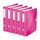 Leitz Qualitäts-Ordner 180° Active WOW, 5er Pack, A4, Schmal, Abgerundeter Rücken, 6,5 cm breit, Gummibandverschluss, Leichtes Polyfoam, Plastik-Ordner, WOW Serie, Pink, 11070023