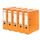 Original Falken 5er Pack PP-Color Kunststoff-Ordner. Made in Germany. 8 cm breit DIN A4 orange Vegan Ringordner Aktenordner Briefordner Büroordner Plastikordner Schlitzordner