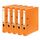 Original Falken 5er Pack PP-Color Kunststoff-Ordner. Made in Germany. 5 cm schmal DIN A4 orange Vegan Ringordner Aktenordner Briefordner Büroordner Plastikordner Schlitzordner