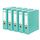 Original Falken 5er Pack PP-Color Kunststoff-Ordner. Made in Germany. 8 cm breit DIN A4 Pastell-Farbe türkis Vegan Ringordner Aktenordner Briefordner Büroordner Plastikordner Schlitzordner