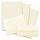 50x Briefpapier Set DIN A4 mit DIN Lang Briefumschlägen, Haftklebung - Vanille (Creme) - mattes Schreibpapier mit Kuverts - FarbenFroh by GUSTAV NEUSER