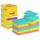 Post-it Super Sticky Z-Notes Cosmic Collection, Packung mit 12 Blöcken, 90 Blatt pro Block, 76 mm x 76 mm, Türkis, Grün, Pink - Extra-stark klebende Notizzettel für Notizen und To-Do-Listen