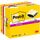 Post-it Z-Notes PRO Abroller, Schwarz und 1 Block Super Sticky Z-Notes, Gelb, 76 mm x 76 mm - für Schule, Zuhause und Büro