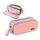 COLOCASTLE Federmäppchen Mäppchen Federmappe groß mit 3 Fächern Federtasche Mädchen Jungen Teenager Pencil Case Schlamppermäppchen für Schule Büro (Rosa)