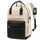 LOVEVOOK 15,6 Zoll Laptop Rucksack Schulrucksack Mädchen Teenager Rucksack Damen mit Laptopfach, Wasserdichter Schultasche Daypack für Schule Uni Reisen Arbeit, Schwarz Beige