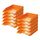 HAN Briefablage KLASSIK, 10 STÜCK Schreibtisch Organizer, Bürobedarf, Ablagefächer, Büromaterial, Briefkorb, Dokumentenablage, bis Format A4/C4, 1027-X-51, orange
