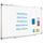QUEENLINK Whiteboard Magnetisch, Magnettafel mit Aluminiumrahmen,50x70cm Magnetwand White Board mit Stiftablage und Haken