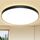 Deckenlampe LED Deckenleuchte Ø28cm 24W,4000K,2000LM,IP44 Wasserfest Rund Badezimmer Lampe,Küchenlampen Decke Badlampe Modern Schlicht Weiß Ultra Dünn Ideal für Bad/Balkon/Flur/Schlafzimmer-Schwarz