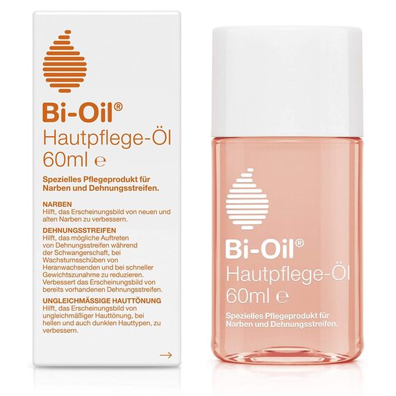Bi-Oil Hautpflegeöl 60 ml– Für Dehnungsstreifen, Narben & ungleichmässige Haut, Grösse: 60 ml