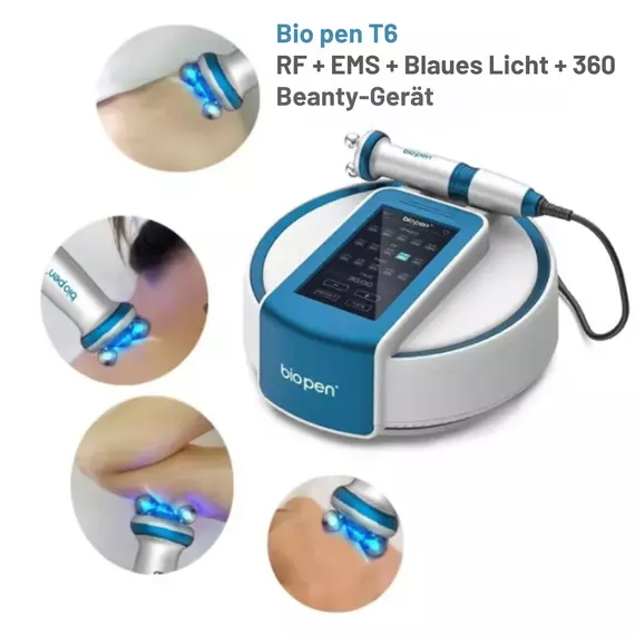 test : Bio Pen T6 4 in1 RF + EMS + Blaues Lichttherapie + 360 Rotationsmassage Hautlifting- und Anti-Aging Schönheitsgerät, 2 image