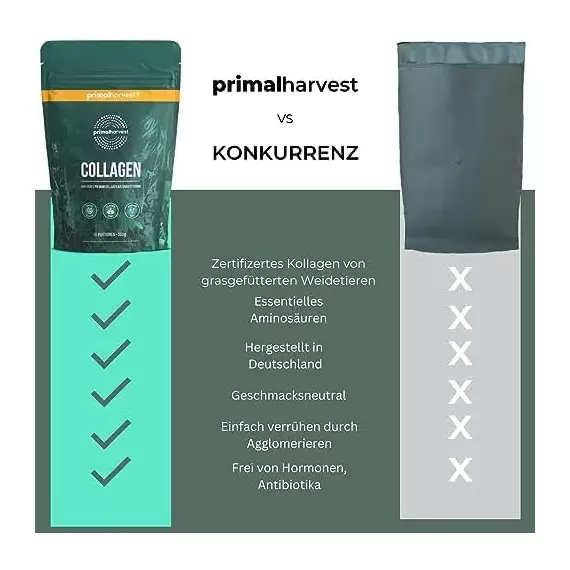 Primal Harvest Collagen Pulver – Bioaktives Hydrolysat aus Weidehaltung, geschmacksneutral & gut löslich, 4 image