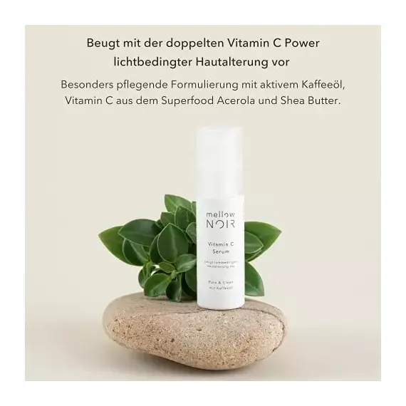 mellow NOIR Gesichtspflege-Set – Hyaluron, Vitamin C & Tagescreme | Naturkosmetik | Vegan & Anti-Aging, 4 image