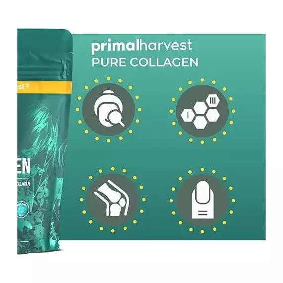 Primal Harvest Collagen Pulver – Bioaktives Hydrolysat aus Weidehaltung, geschmacksneutral & gut löslich, 3 image