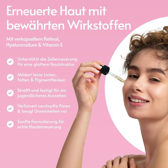 Retinol Serum mit Hyaluron – Anti-Aging, Microneedling & Pigmentflecken-Entferner, 60 ml, 3 image