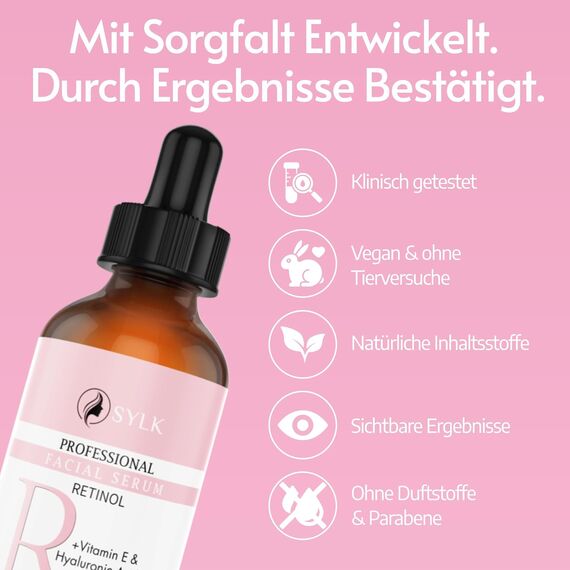 Retinol Serum mit Hyaluron – Anti-Aging, Microneedling & Pigmentflecken-Entferner, 60 ml, 5 image