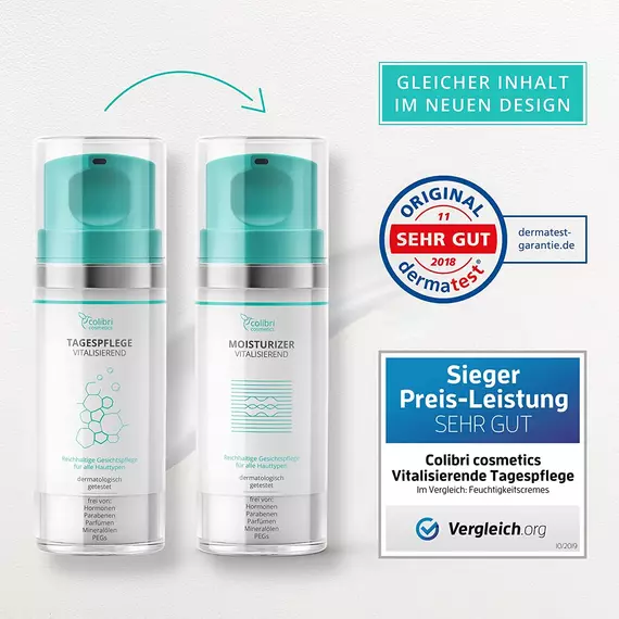 colibri cosmetics Tagescreme mit Hyaluron Serum und Arganöl – Naturkosmetik Gesichtscreme, 4 image