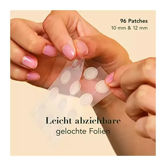 Rael Hydrokolloid Akne Pimple Patch – Unsichtbar, Makelfleck, Hydrokolloid, Hautbehandlung, zwei Grössen (96 count), 5 image
