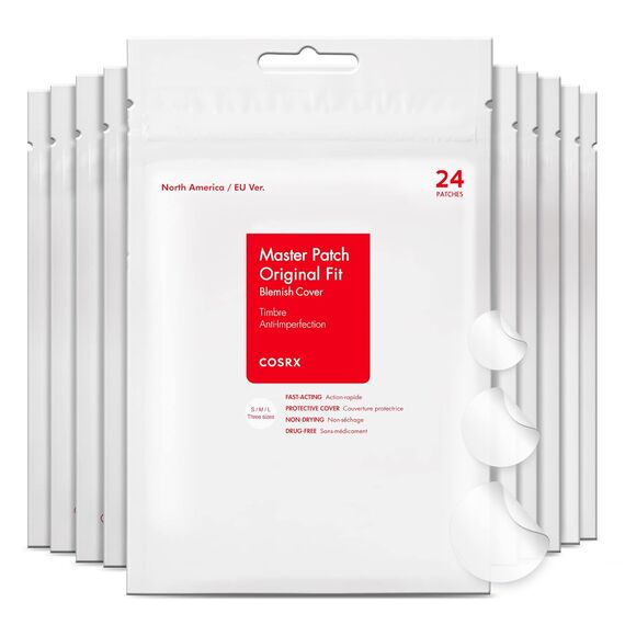 COSRX Master Patch 240 Stk (10er Pack) – Anti-Pickel Patches in 3 Grössen, Intensive Akne-Behandlung, Grösse: 240-teiliges Sortiment