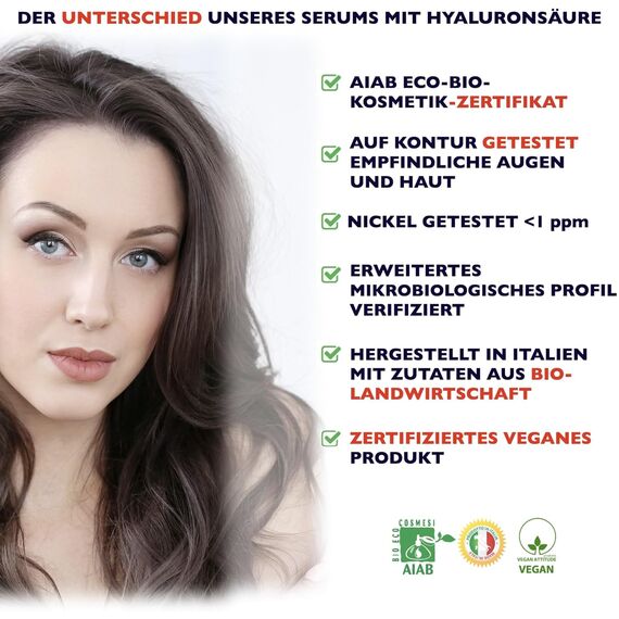 Bio Hyaluron Serum 60 ml – Mit Niacinamid, B5 & Vitamin C | Vegan & Anti-Falten, 4 image